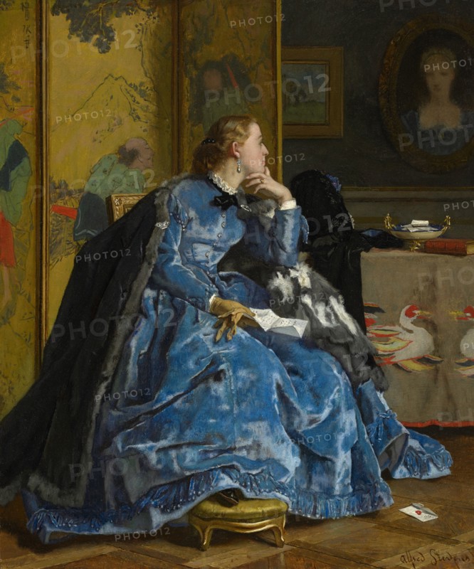 A Duchess (The Blue Dress), c1866. Creator: Alfred Stevens.