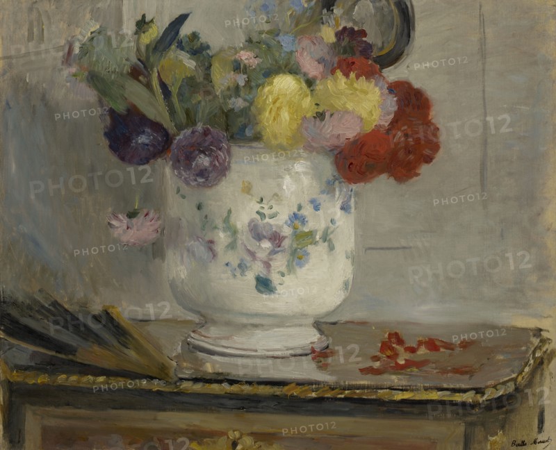 Dahlias, 1876. Creator: Berthe Morisot.