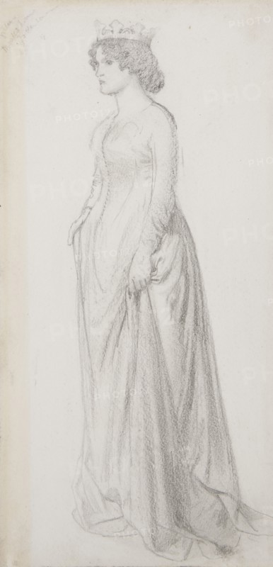 Study For Chaucer's Dream Of Fair Women, c1865. Creator: Sir Edward Coley Burne-Jones.