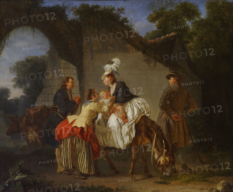 Farewell To The Wet Nurse, 1776-77. Creator: Etienne Aubry.