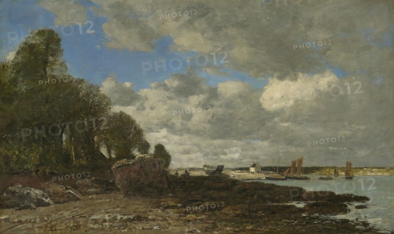 Plougastel, The Ferry Crossing, 1873. Creator: Eugene Louis Boudin.
