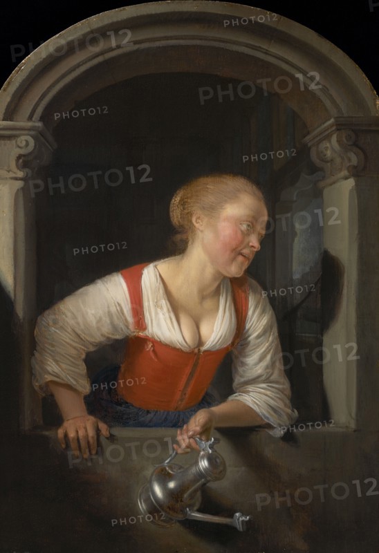 Girl At A Window, c1655. Creator: Gerrit Dou.