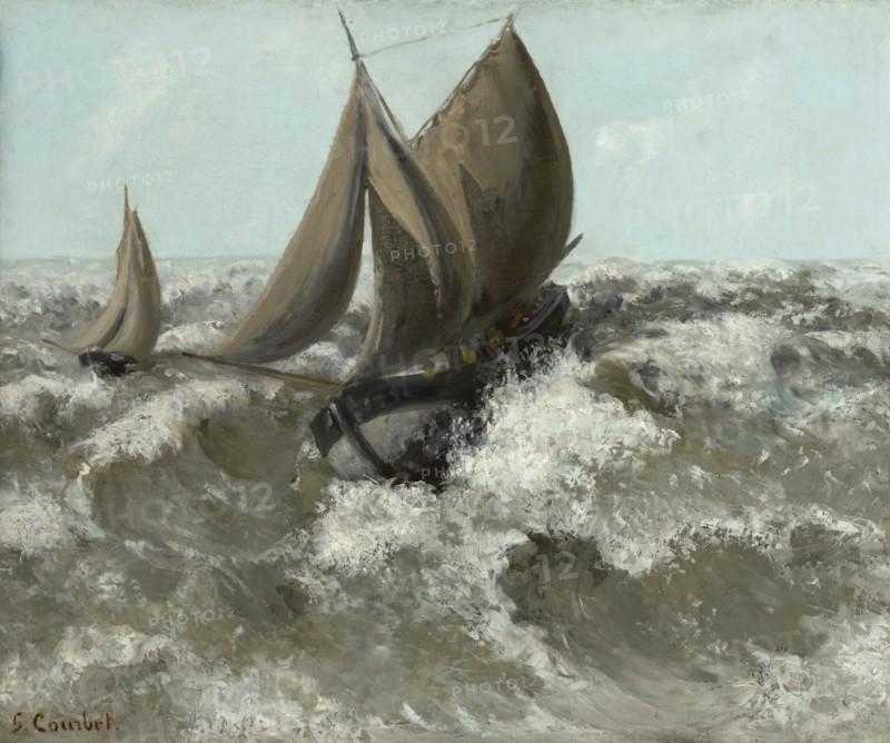 The Sailboat (Seascape), c1869. Creator: Gustave Courbet.