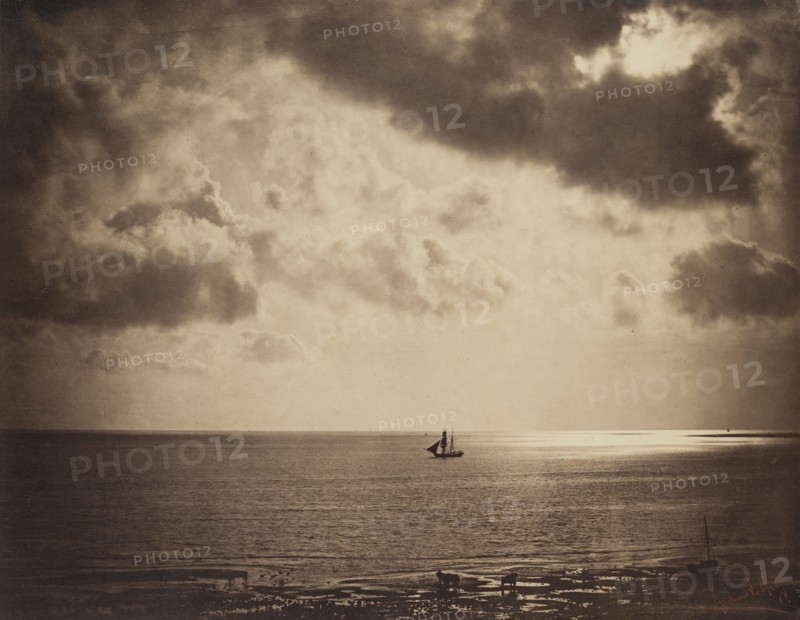 Brig On The Water, 1856. Creator: Gustave Le Gray.