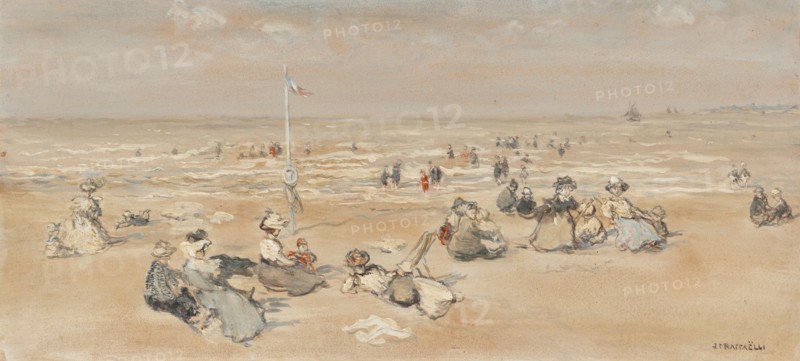 Une Après-Midi À La Plage, c1880s. Creator: Jean-François Raffaëlli.