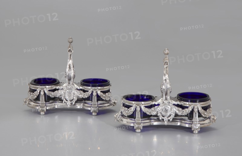 Pair Of Double Salt Cellars, 1782. Creator: Jean-Joseph Beaudet.