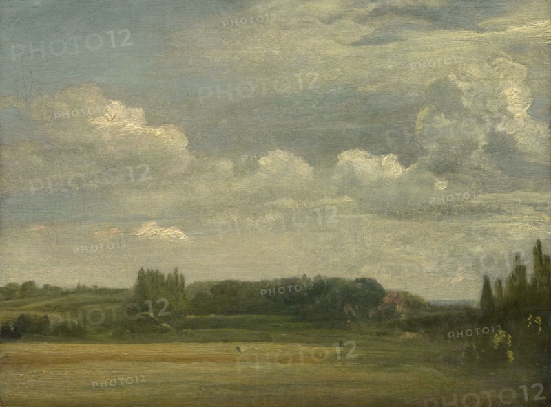 East Bergholt Common, View Toward The Rectory, 1813. Creator: John Constable.