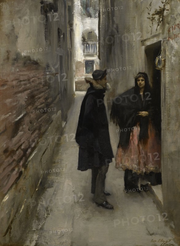 A Street In Venice, c1880-82. Creator: John Singer Sargent.