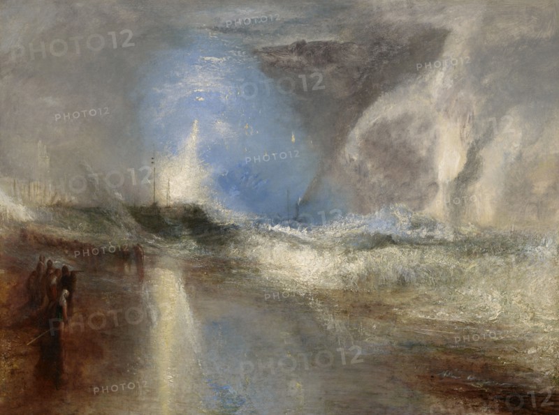 Rockets And Blue Lights (Close At Hand) To Warn Steamboats Of Shoal Water, 1840. Creator: JMW Turner.