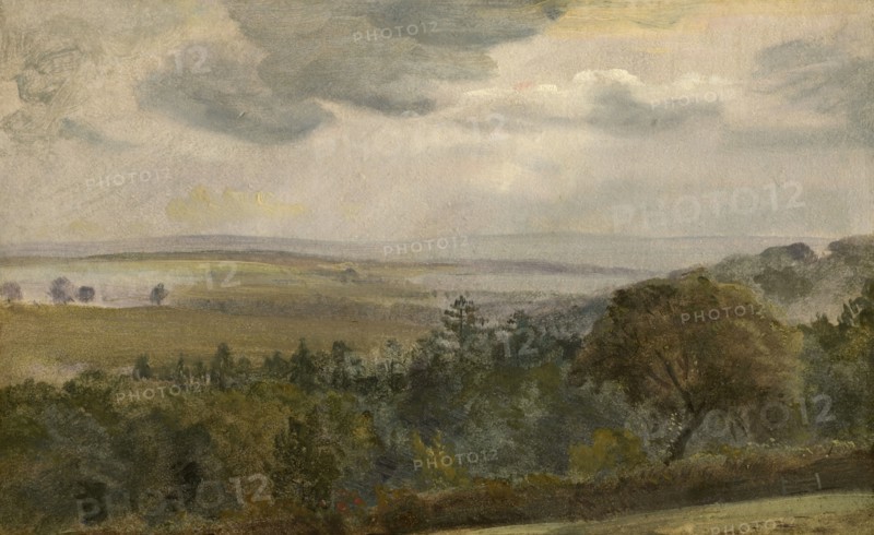 Extensive Landscape With Clouds, c1850. Creator: Lionel Constable.