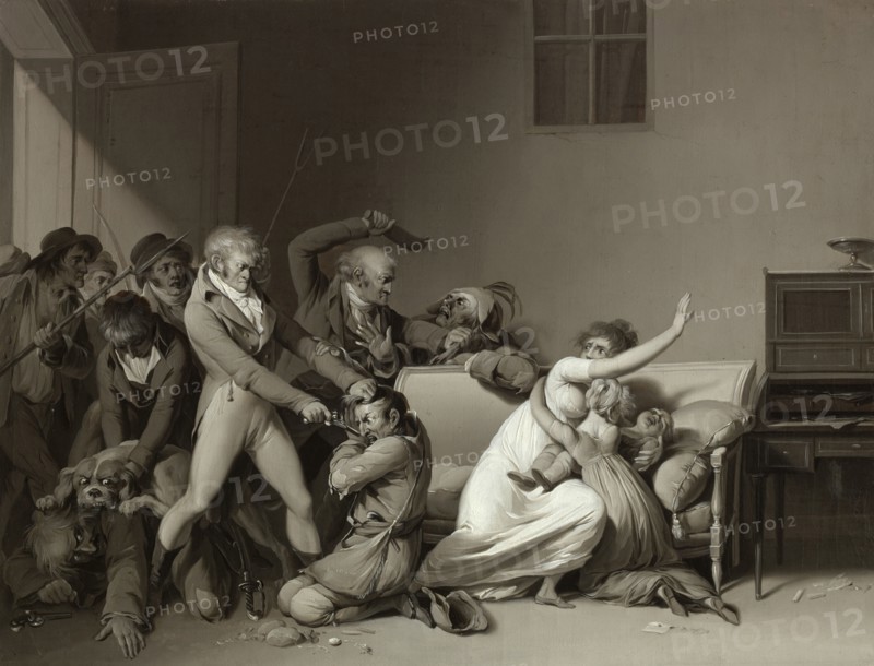 Second Scene Of Burglars: The Burglars Arrested, 1810. Creator: Louis Leopold Boilly.