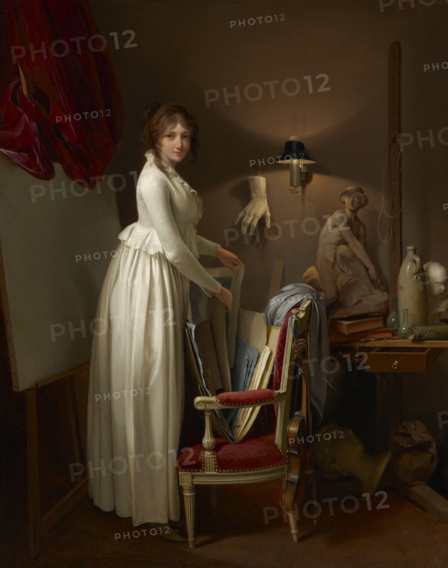 The Artist's Wife In His Studio, c1795-99. Creator: Louis Leopold Boilly.