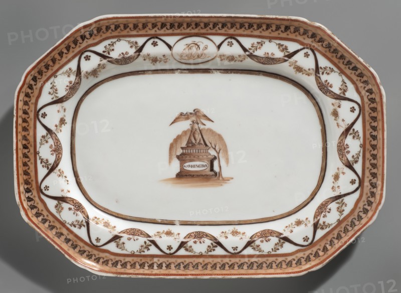 Octagonal Plate From The George Washington Memorial Service, c1800. Creator: Unknown.