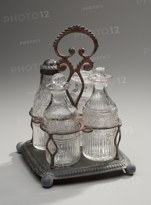 Castor Set And Stand, c1820-40. Creator: Unknown.