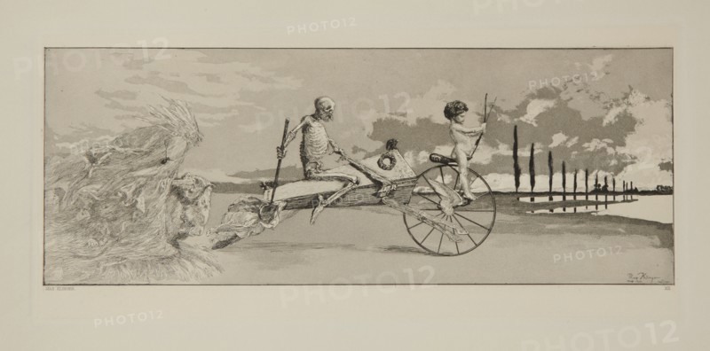 Intermezzi, Opus Iv, Bl. 12: Amor, Tod Und Jenseits (Love, Death And Beyond), 1881. Creator: Max Klinger.