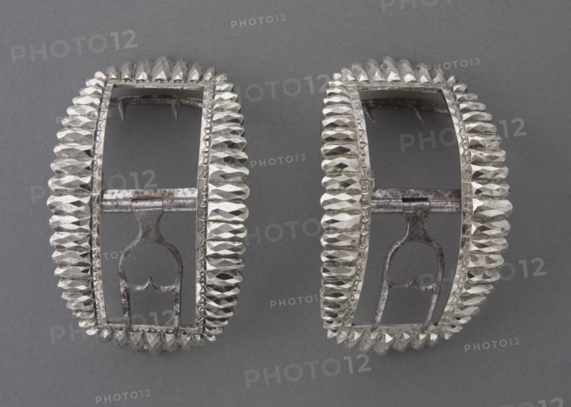 Pair Of Shoe Buckles, c1780. Creator: Peter Getz.