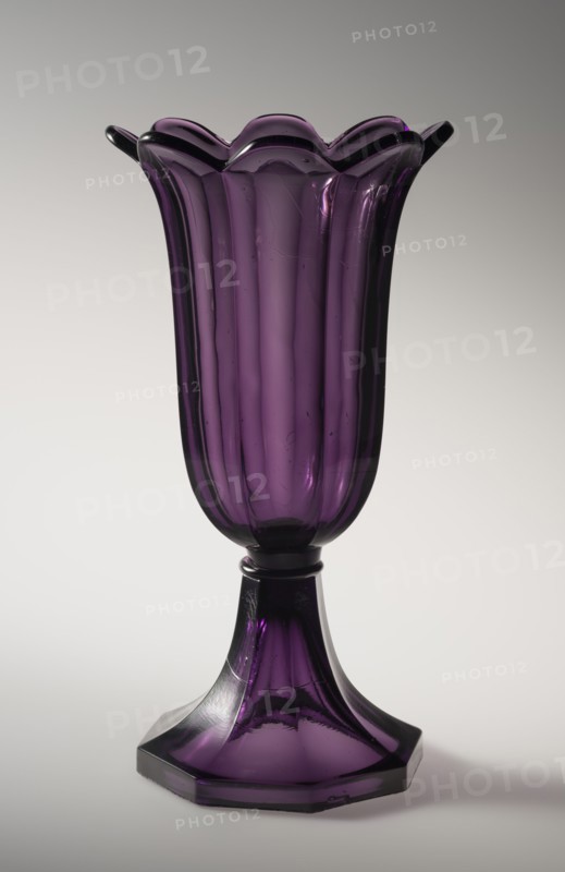 Vase, c1845-65. Creator: Boston and Sandwich Glass Company.