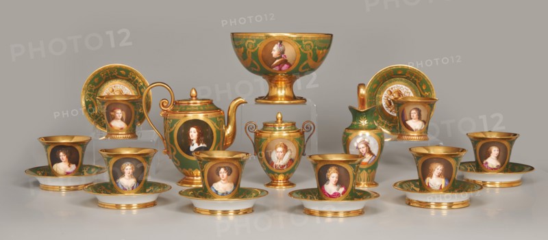 Tea Service Of Famous Women (Cabaret Des Femmes Célèbres), 1811-1812. Creator: Unknown.