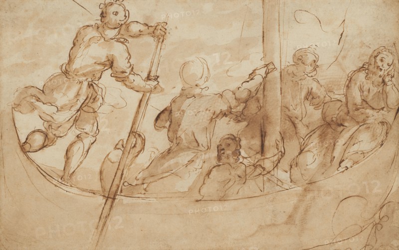 Christ And Disciples On The Sea Of Galilee, c1560s. Creator: Taddeo Zuccaro.