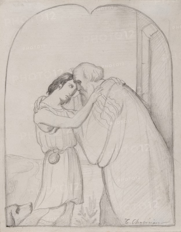 The Return Of The Prodigal Son (Le Retour De L'Enfant Prodigue), c1835. Creator: Theodore Chasseriau.