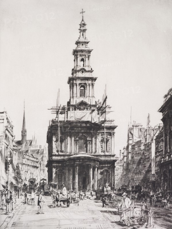 St. Mary le Strand, 1916. Creator: Francis Dodd.