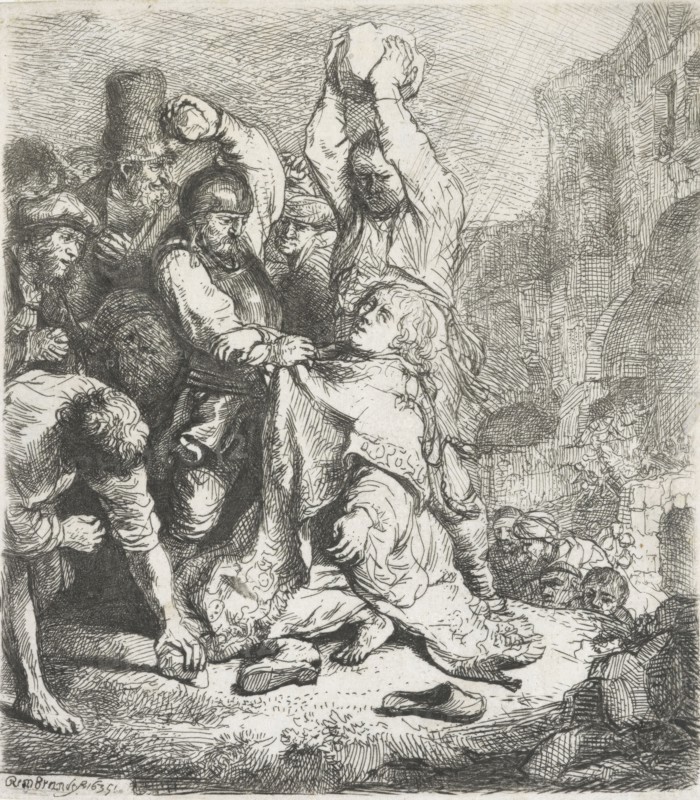 The stoning of St Stephen, 1635, Netherlands. Creator: Rembrandt Harmensz van Rijn.