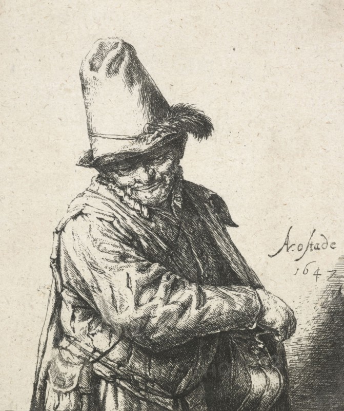 The organ-grinder, 1647. Creator: Adriaen van Ostade.