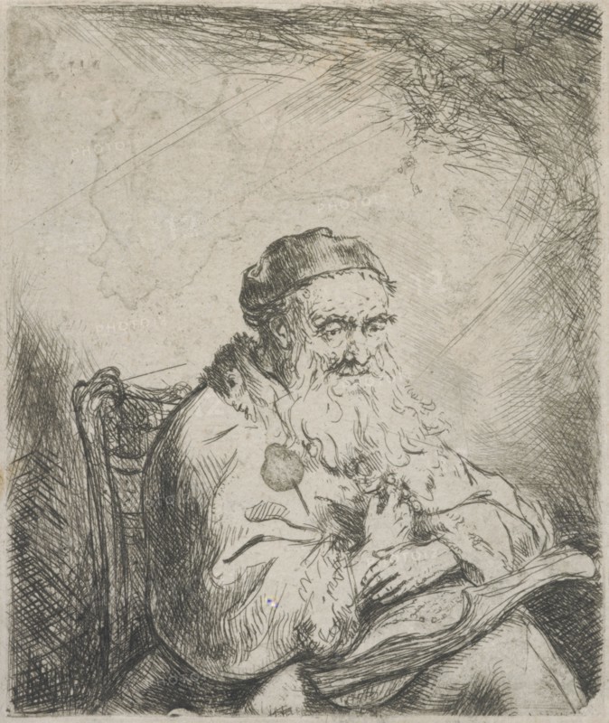 The old man with a leaf of trefoil on his coat, 1642-1669. Creator: Ferdinand Bol.