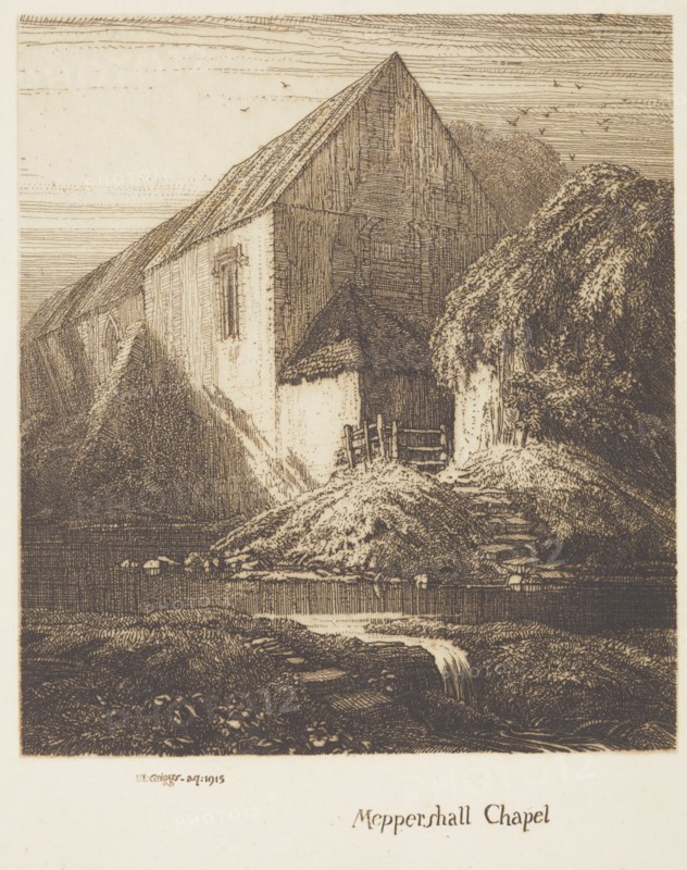Meppershall Chapel, 1915. Creator: Frederick Landseer Maur Griggs.