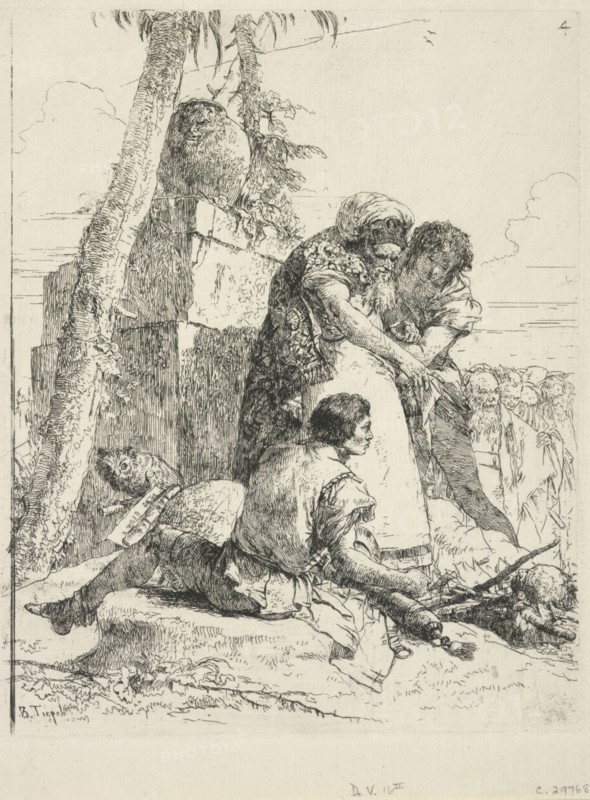 A scene of witchcraft. Plate 4 from: Scherzi di Fantasia (Sktches of Fantasy), 1743-50. Creator: Giovanni Battista Tiepolo.