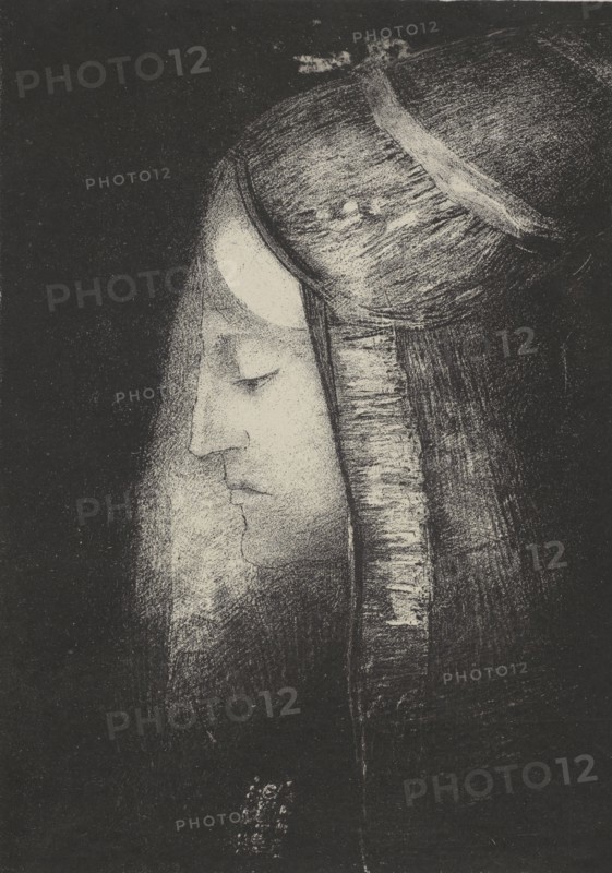 Profil de lumière (Profile of light), 1886. Creators: Odilon Redon, Lemercier et Compagnie.
