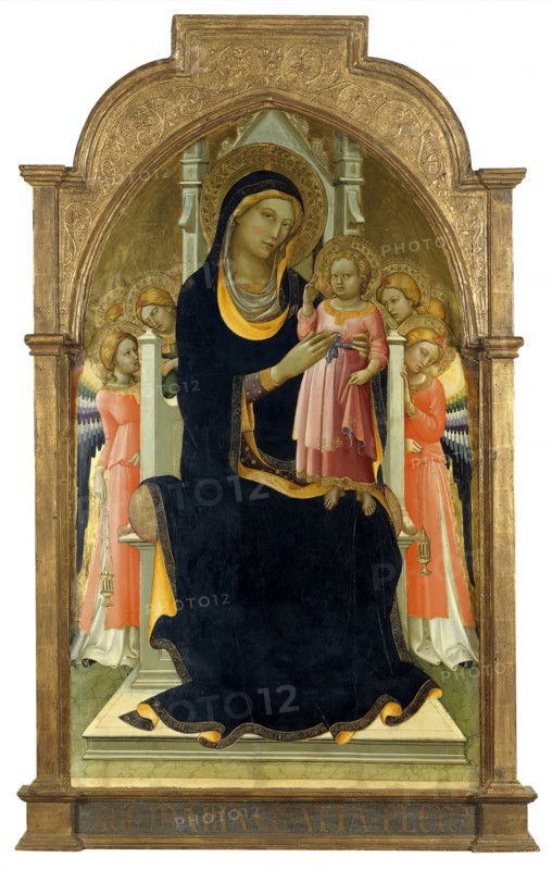 The Virgin and Child enthroned with six Angels, 1415. Creator: Lorenzo Monaco.