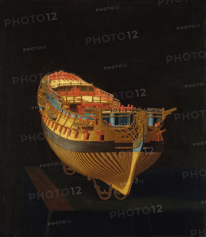 Model of a Ship, Bow View, 1740. Creator: Anon.