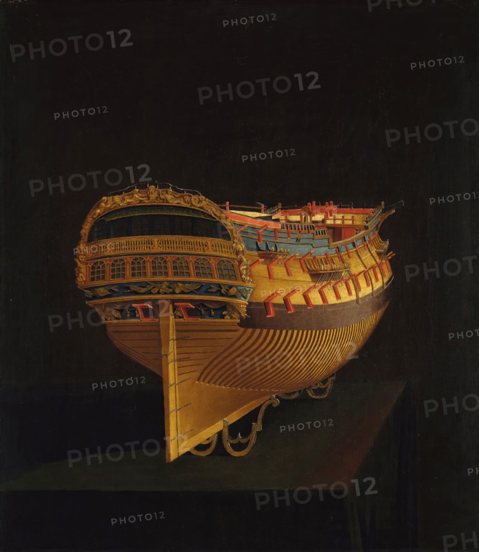 Model of a Ship, Stern View, 1740. Creator: Anon.