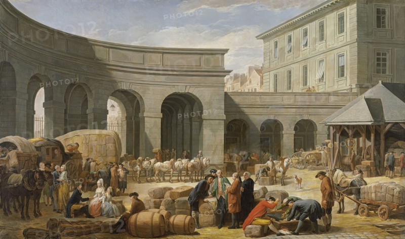 In the Courtyard of the Customs-House, 1775. Creator: Nicolas Bernard Lepicie.