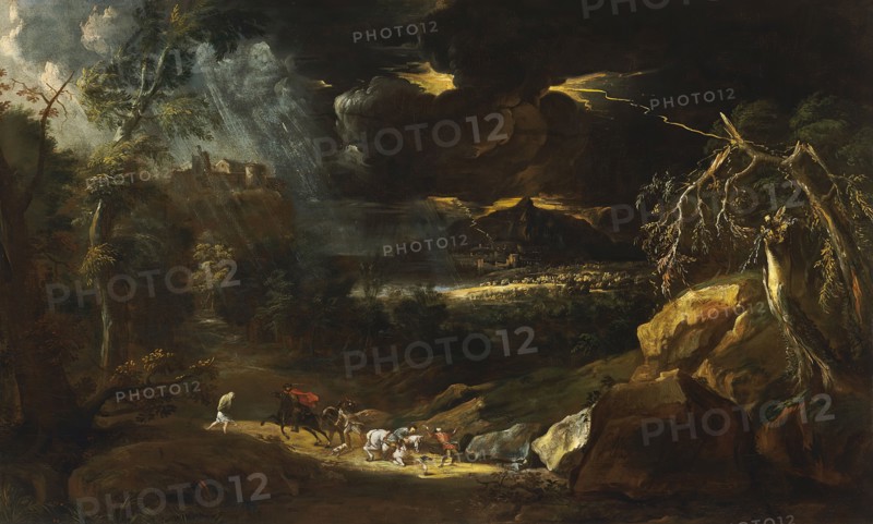 Landscape with a Storm, 1701. Creator: Marco Ricci.
