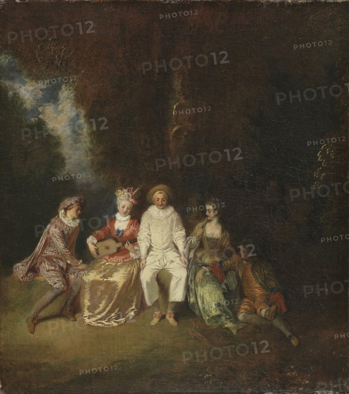 Pierrot Content, 1712. Creator: Jean-Antoine Watteau.