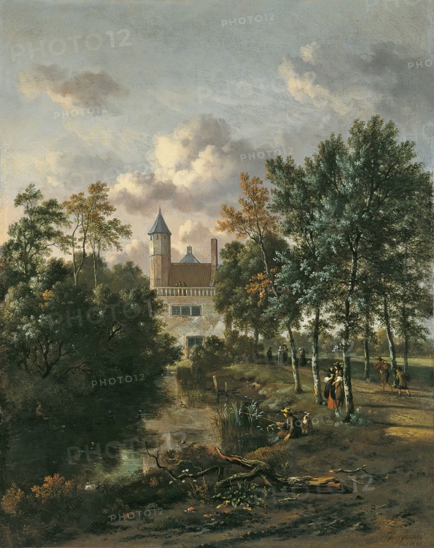 Castle in a Forest, 1667. Creator: Jan Wijnants.