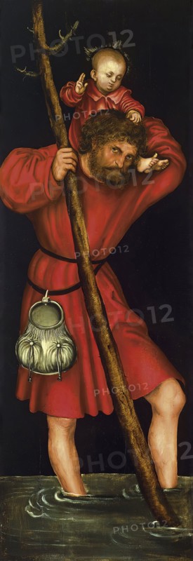 Saint Christopher (Exterior Left Wing), 1514. Creator: Lucas Cranach the Elder.