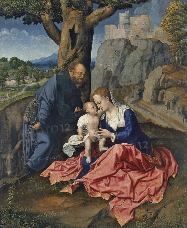 The Rest on the Flight into Egypt, 1515. Creator: Bernaert van Orley.