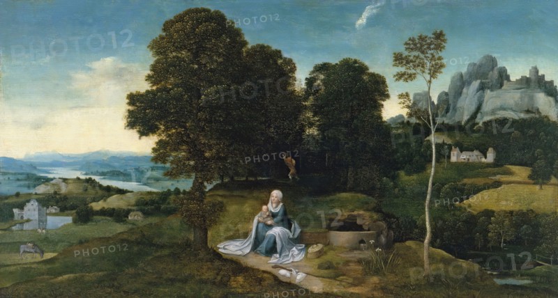 Landscape with the Rest on the Flight into Egypt, 1518. Creator: Joachim Patinir.
