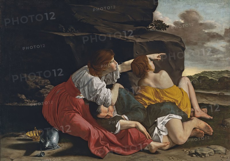 Lot and His Daughters, 1621. Creator: Workshop of Orazio Gentileschi.