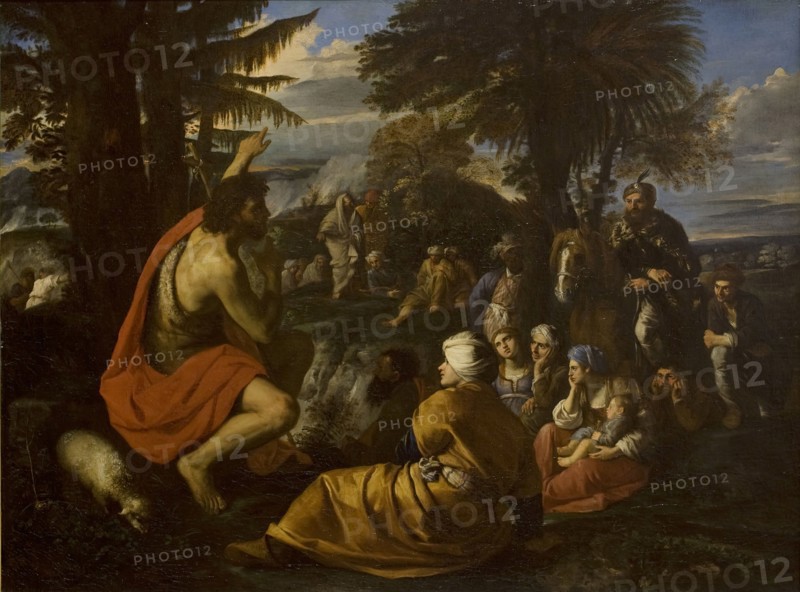 Saint John the Baptist Preaching in the Desert, 1650. Creator: Pier Francesco Mola.