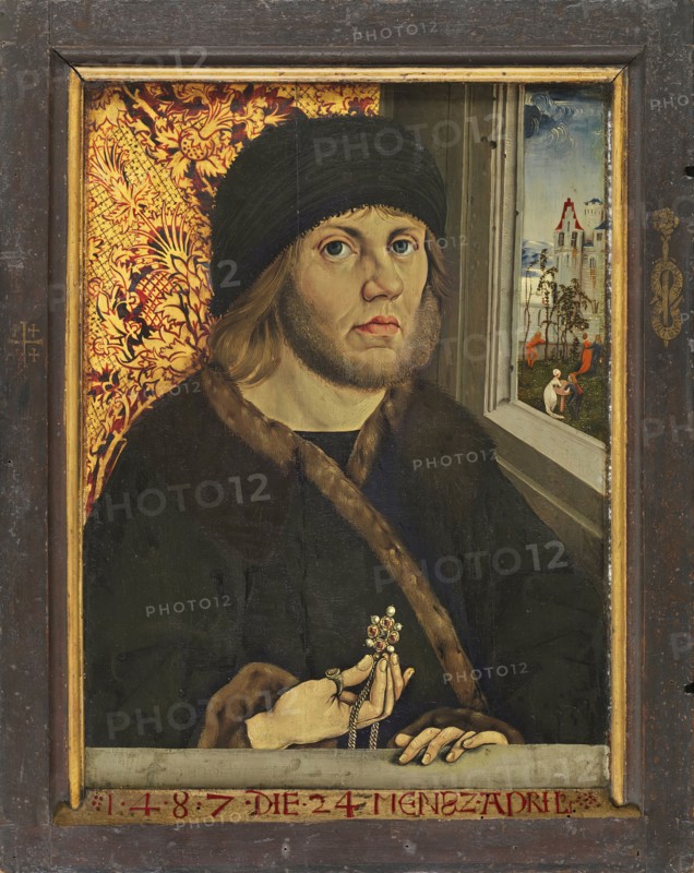 Portrait of Johann von Rückingen (?) (recto), 1487. Creator: Wolfgang Beurer.