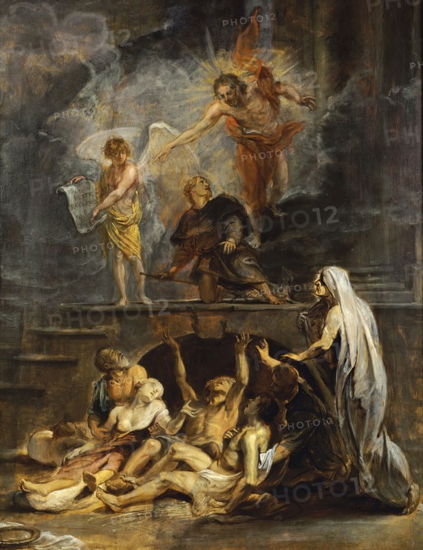 Saint Roch as Patron of Plague Victims, 1623. Creator: Workshop of Peter Paul Rubens.