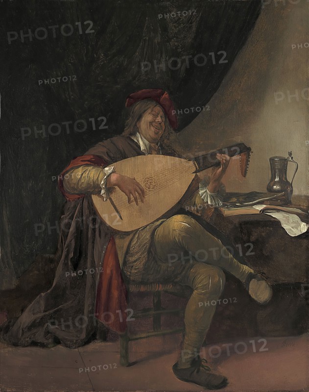 Self- Portrait playing the Lute, 1663. Creator: Jan Steen.