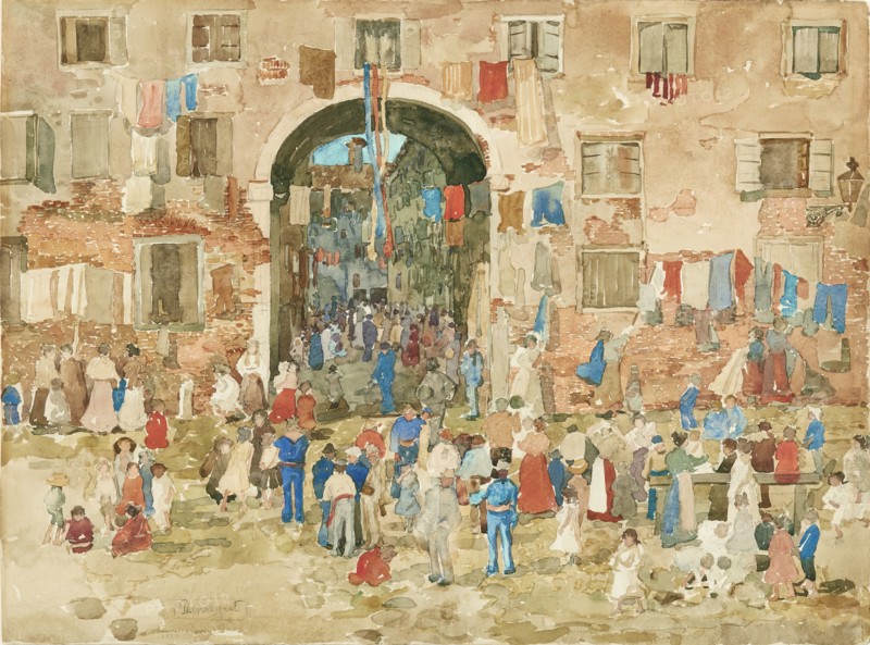 Riva degli Schiavoni, Castello (Venice), 1898. Creator: Maurice Brazil Prendergast.