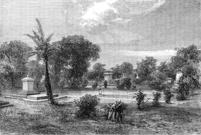 The burial-ground at Lucknow, 1864. Creator: Unknown.