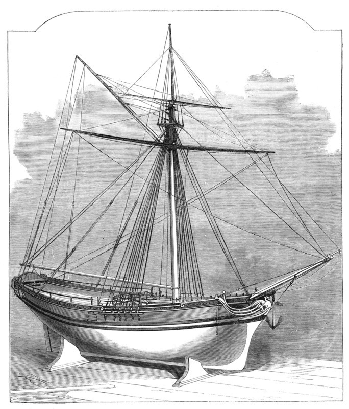 Model of Queen Elizabeth's yacht, 1864. Creator: Unknown.