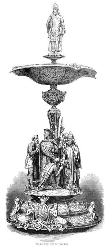 Wedding presents from the Queen to the Princess of Wales: silver tazza..., 1864. Creator: Unknown.